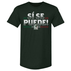 Mexico National Team 500 Level Si Se Puede Premium Tri-Blend T-Shirts - Forest Green