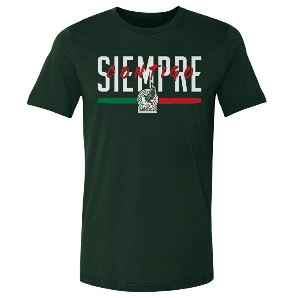 Mexico National Team 500 Level Siempre Contigo Cotton T-Shirts - Forest Green