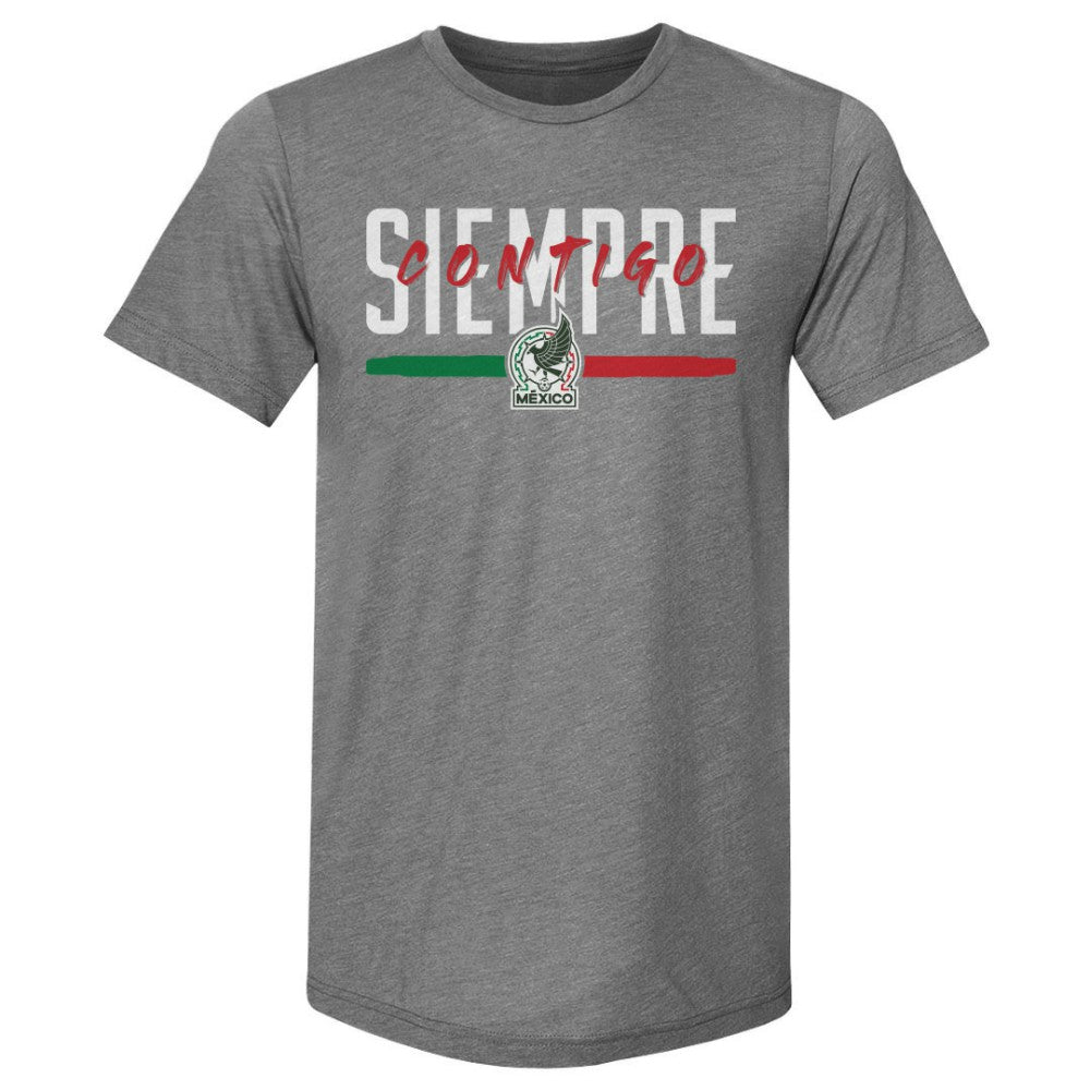Mexico National Team 500 Level Siempre Contigo Premium Tri-Blend T-Shirts - Gray