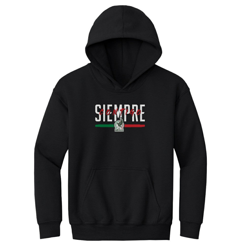 Mexico National Team 500 Level Youth Siempre Contigo Pullover Hoodie - Black