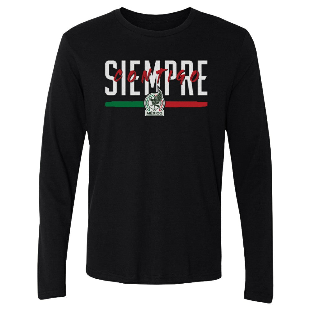 Mexico National Team 500 Level Siempre Contigo Long Sleeve T-Shirts - Black