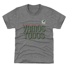Mexico National Team 500 Level Youth Vamos Todos Inline Bold T-Shirts - Gray