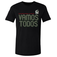 Mexico National Team 500 Level Vamos Todos Inline Bold Cotton T-Shirts - Black