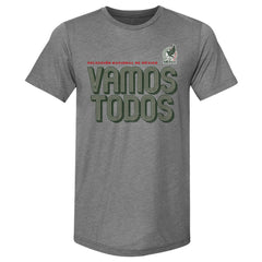 Mexico National Team 500 Level Vamos Todos Premium Tri-Blend T-Shirts - Gray