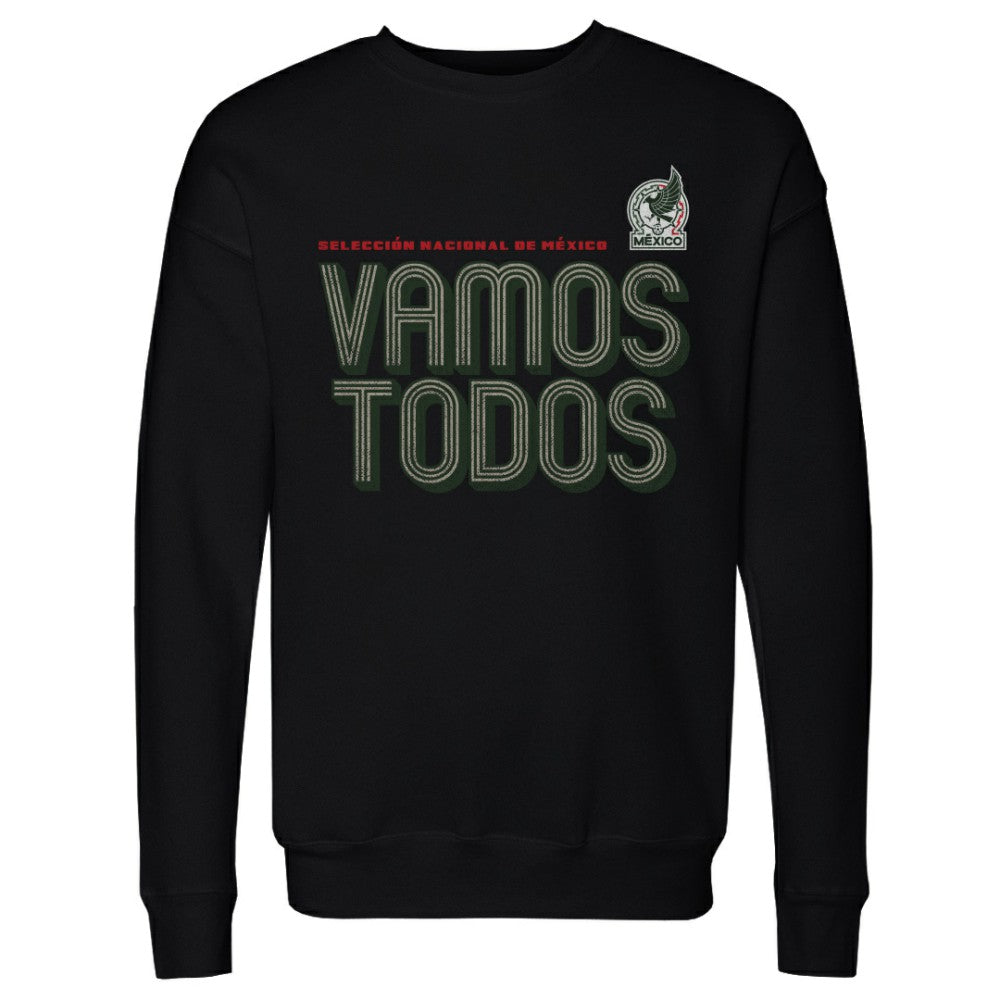 Mexico National Team 500 Level Vamos Todos Inline Bold Crewneck Sweatshirt - Black