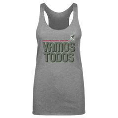 Mexico National Team 500 Level Women's Vamos Todos Inline Bold Tri-Blend Tank Top - Gray