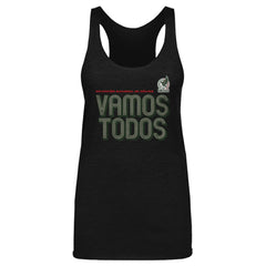 Mexico National Team 500 Level Women's Vamos Todos Inline Bold Tri-Blend Tank Top - Black