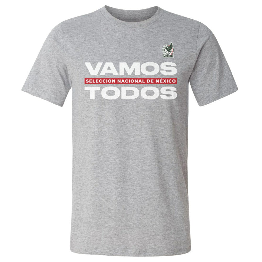 Mexico National Team 500 Level Vamos Todos Cotton T-Shirts - Heather Gray