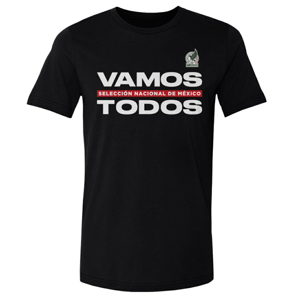 Mexico National Team 500 Level Vamos Todos Cotton T-Shirts - Black