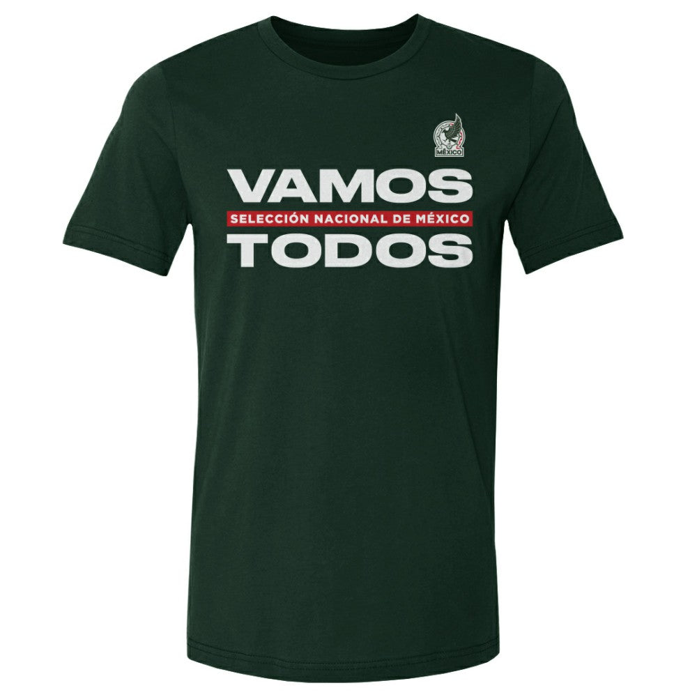 Mexico National Team 500 Level Vamos Todos Cotton T-Shirts - Forest Green
