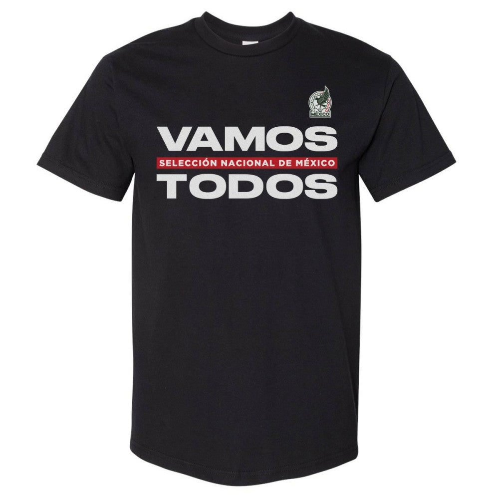 Mexico National Team 500 Level Vamos Todos Heavyweight T-Shirts - Black