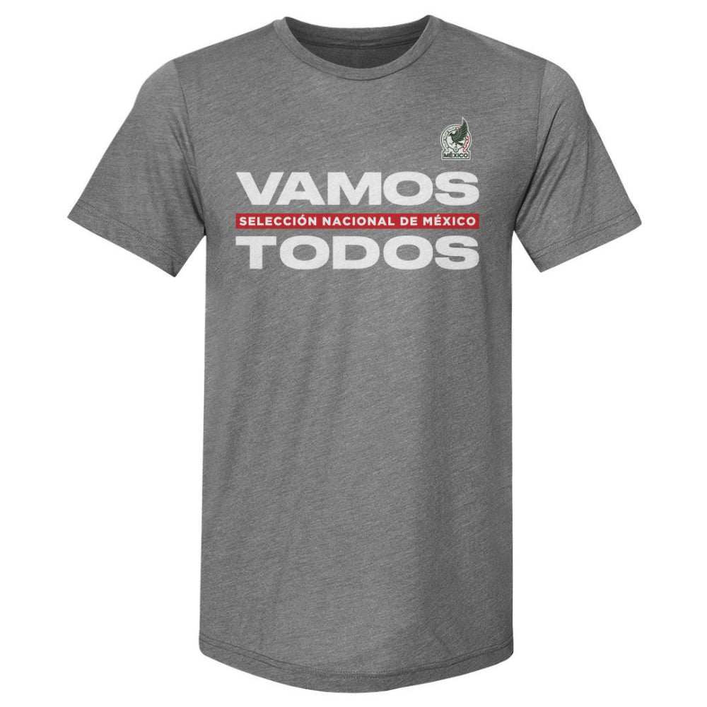 Mexico National Team 500 Level Vamos Todos Premium Tri-Blend T-Shirts - Gray