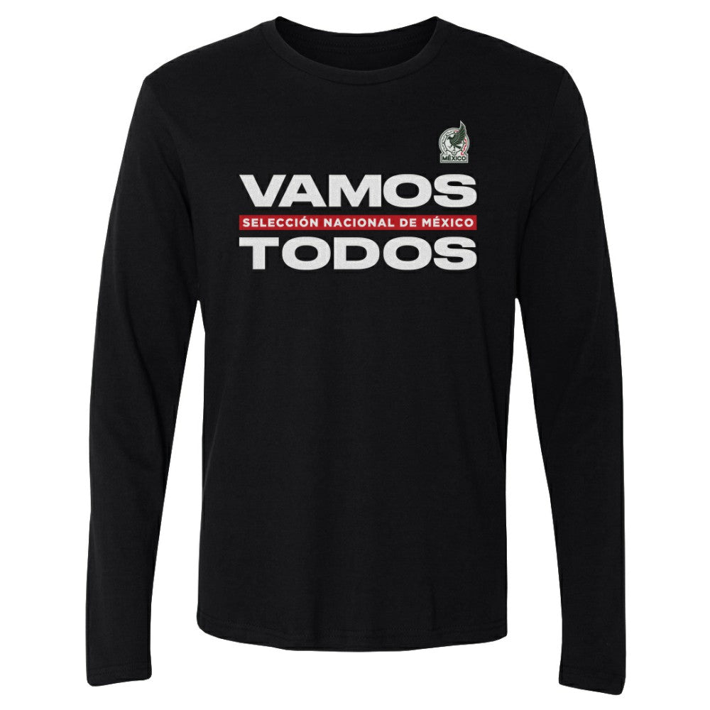 Mexico National Team 500 Level Vamos Todos Long Sleeve T-Shirts - Black