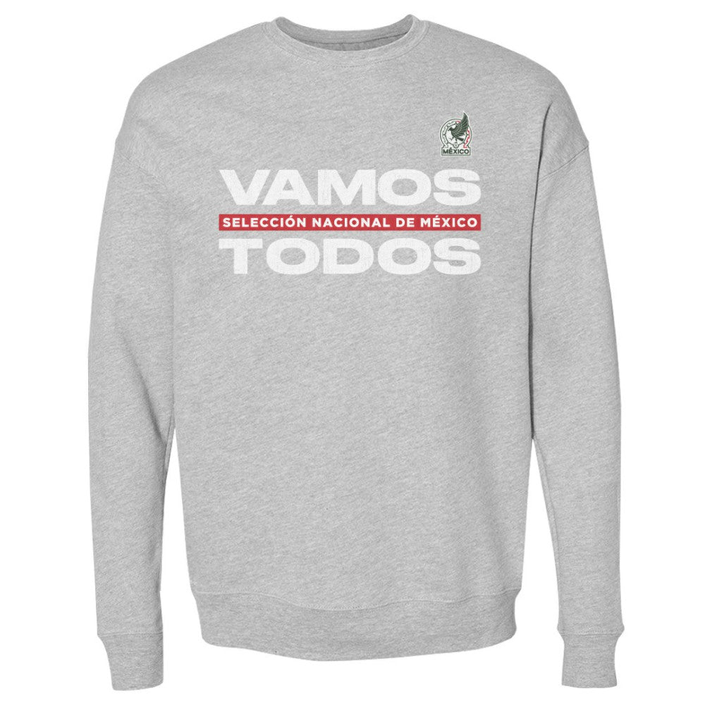 Mexico National Team 500 Level Vamos Todos Crewneck Sweatshirt - Heather Gray