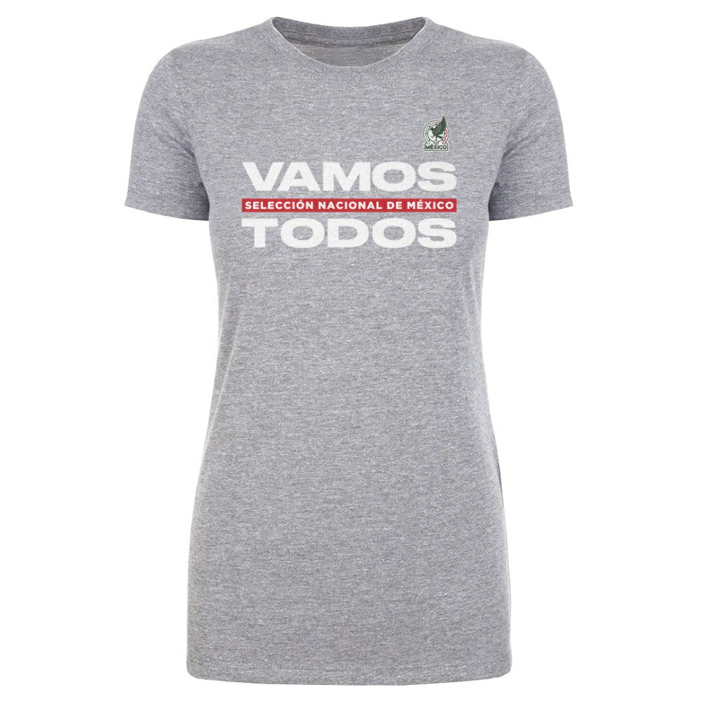 Mexico National Team 500 Level Women's Vamos Todos T-Shirts - Heather Gray