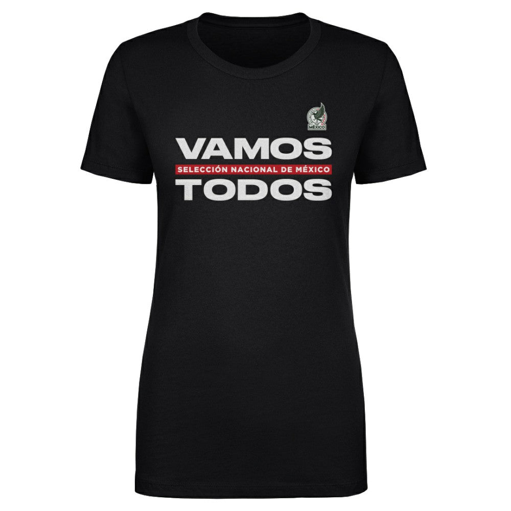 Mexico National Team 500 Level Women's Vamos Todos T-Shirts - Black
