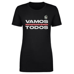 Mexico National Team 500 Level Women's Vamos Todos T-Shirts - Black