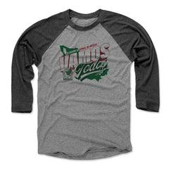 Mexico National Team 500 Level Vamos Todos Country 3/4-Sleeve Tri-Blend Baseball T-Shirts - Black/Heather Gray