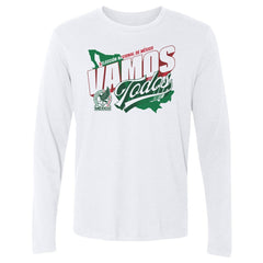 Mexico National Team 500 Level Vamos Todos Country Long Sleeve T-Shirts - White
