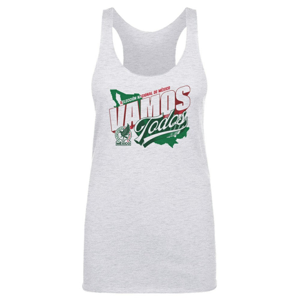 Mexico National Team 500 Level Women's Vamos Todos Country Tri-Blend Tank Top - Gray