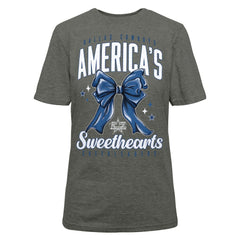 Dallas Cowboys Cheerleaders Women's Sweetheart Bow T-Shirt Gray - NFL
