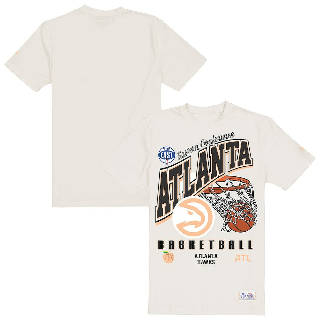 New Era - Atlanta Hawks Oversized City Edition Remix Vintage T-Shirt - Cream