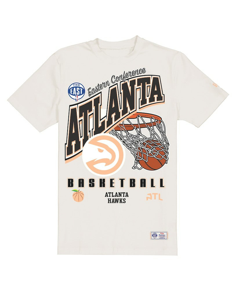 New Era - Atlanta Hawks Oversized City Edition Remix Vintage T-Shirt - Cream