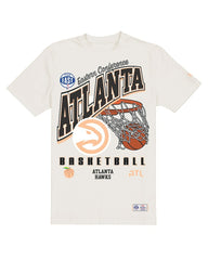 New Era - Atlanta Hawks Oversized City Edition Remix Vintage T-Shirt - Cream