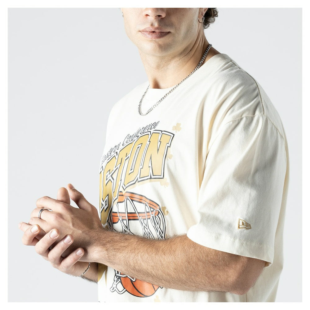 New Era - Boston Celtics Oversized City Edition Remix Vintage T-Shirt - Cream