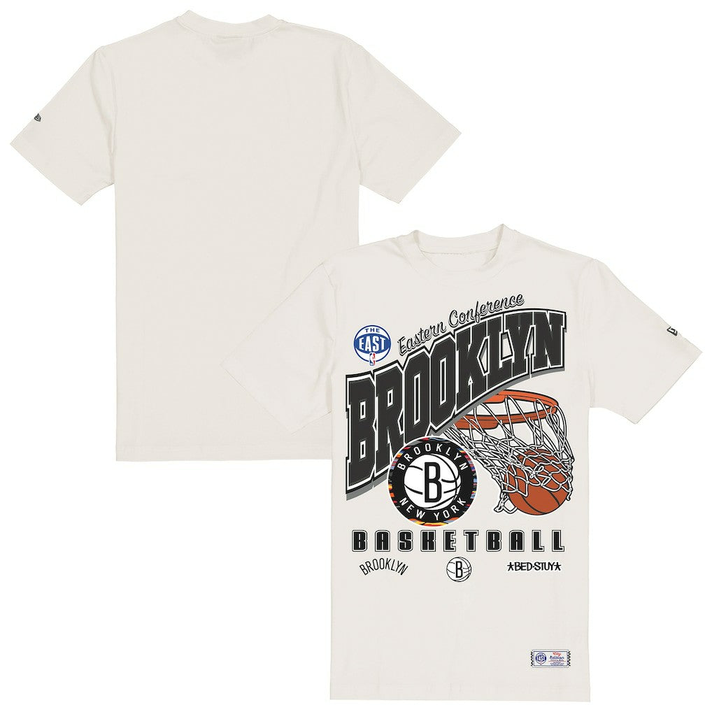 New Era - Brooklyn Nets Oversized City Edition Remix Vintage T-Shirt - Cream