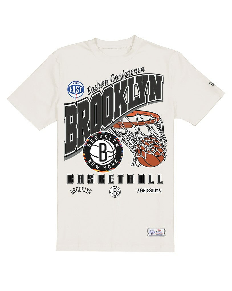 New Era - Brooklyn Nets Oversized City Edition Remix Vintage T-Shirt - Cream