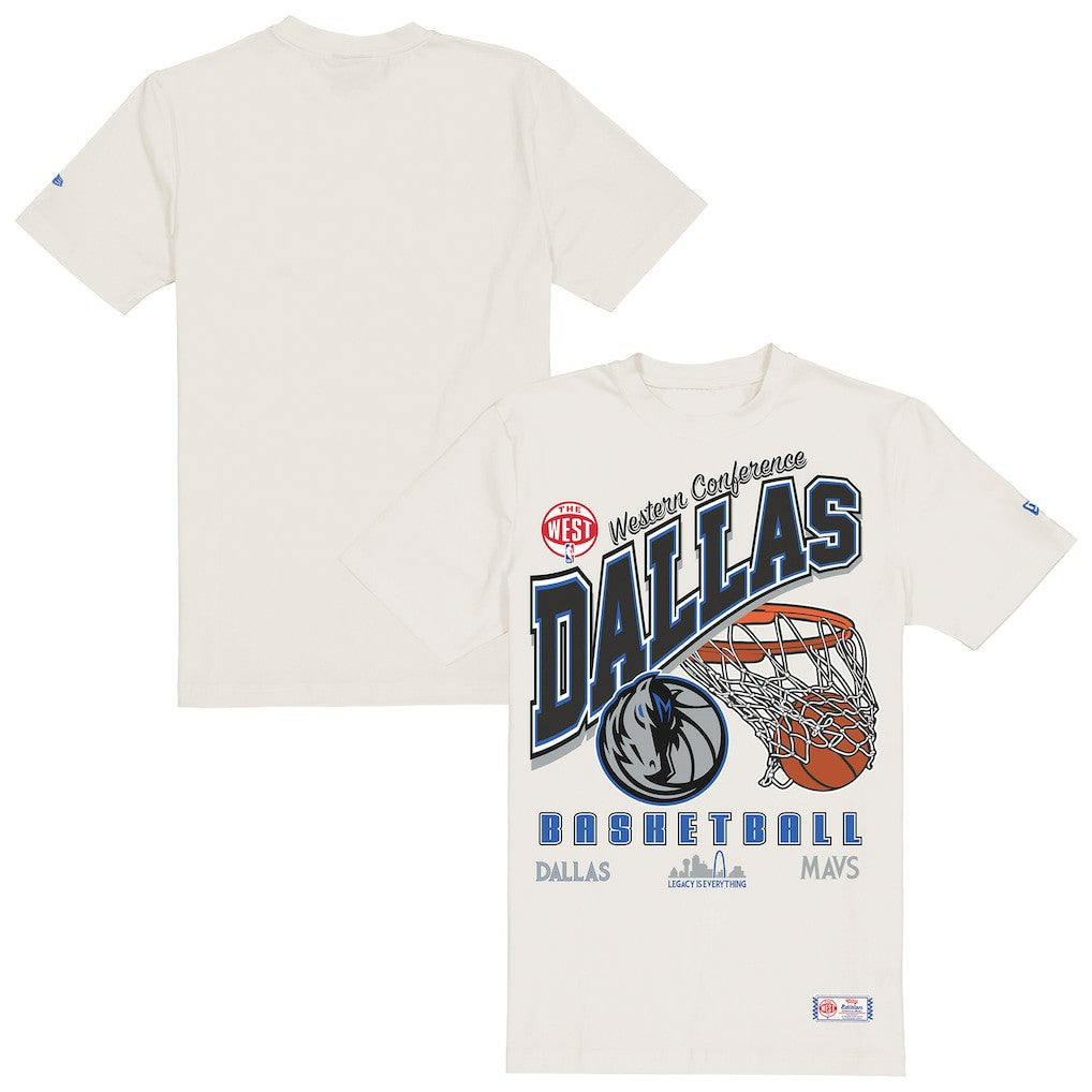 New Era - Dallas Mavericks Oversized City Edition Remix Vintage T-Shirt - Cream