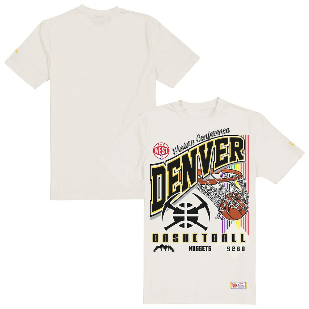 New Era - Denver Nuggets Oversized City Edition Remix Vintage T-Shirt - Cream