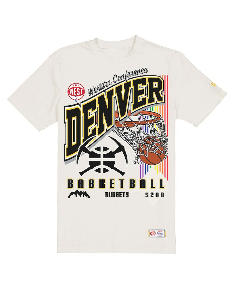 New Era - Denver Nuggets Oversized City Edition Remix Vintage T-Shirt - Cream