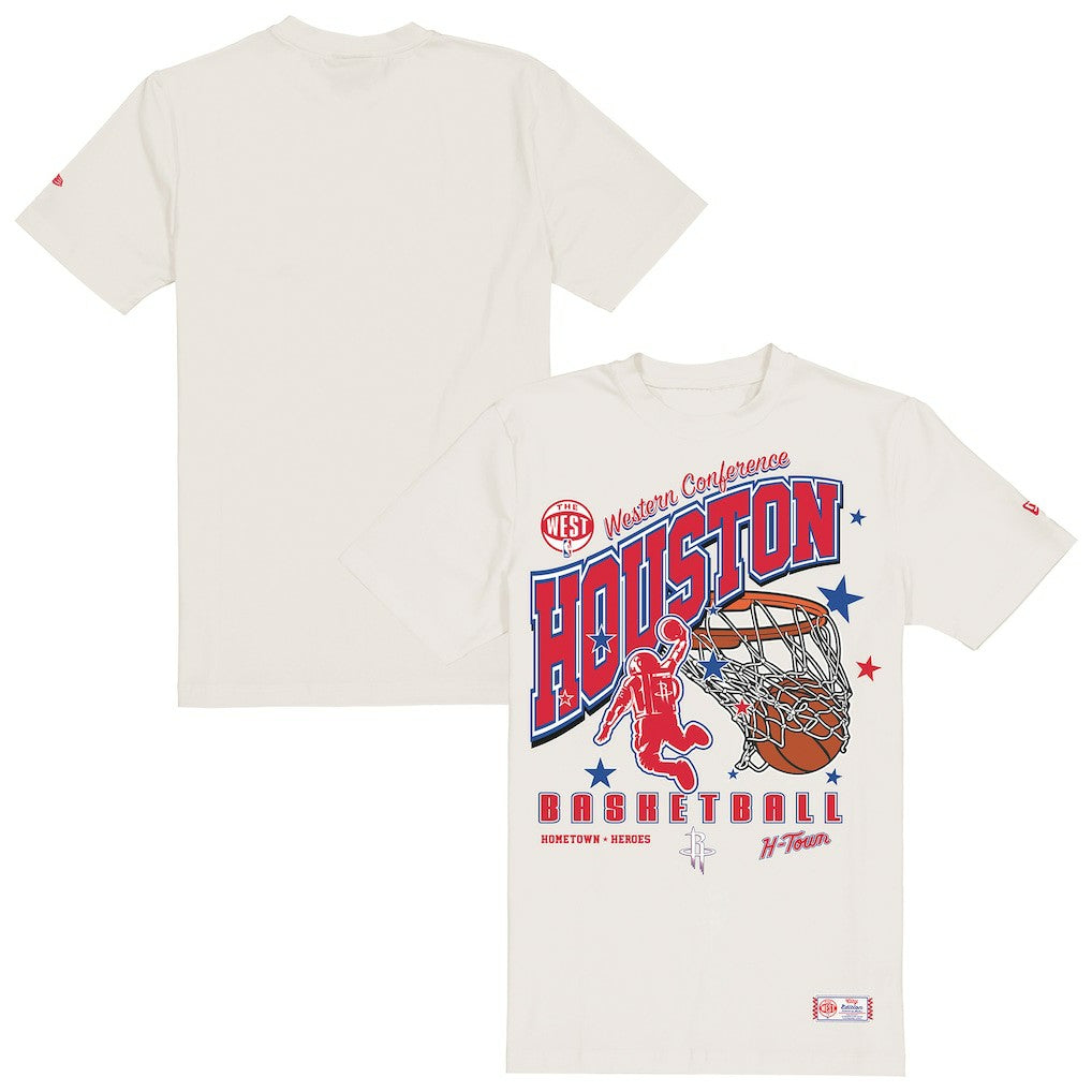 New Era - Houston Rockets Oversized City Edition Remix Vintage T-Shirt - Cream