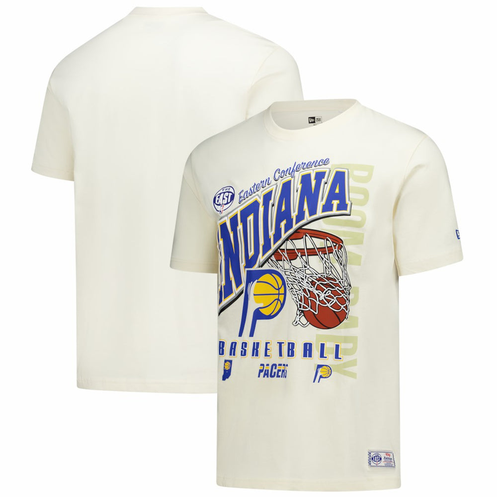 New Era - Indiana Pacers Oversized City Edition Remix Vintage T-Shirt - Cream