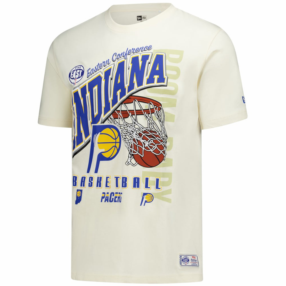New Era - Indiana Pacers Oversized City Edition Remix Vintage T-Shirt - Cream