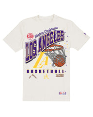 New Era - Los Angeles Lakers Oversized City Edition Remix Vintage T-Shirt - Cream