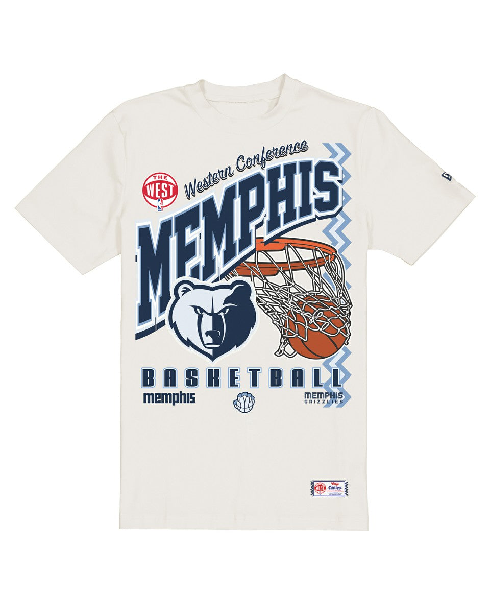 New Era - Memphis Grizzlies Oversized City Edition Remix Vintage T-Shirt - Cream