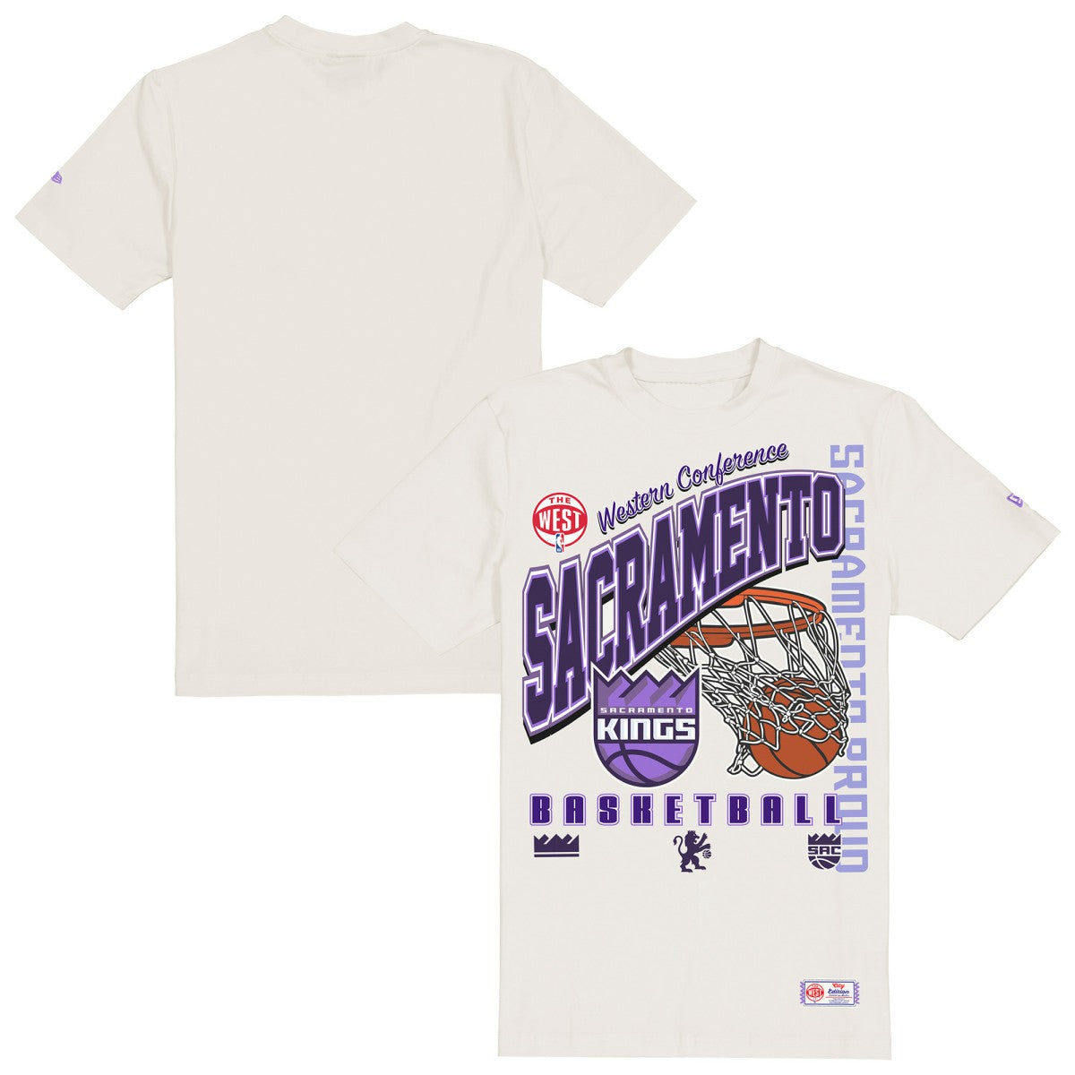 New Era - Sacramento Kings Oversized City Edition Remix Vintage T-Shirt - Cream