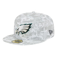 Philadelphia Eagles New Era 2025 Salute to Service Fan Pack 59FIFTY Fitted Hat White - NFL