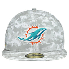 Miami Dolphins New Era 2025 Salute to Service Fan Pack 59FIFTY Fitted Hat White - NFL