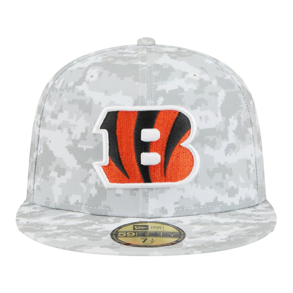 Cincinnati Bengals New Era 2025 Salute to Service Fan Pack 59FIFTY Fitted Hat White - NFL