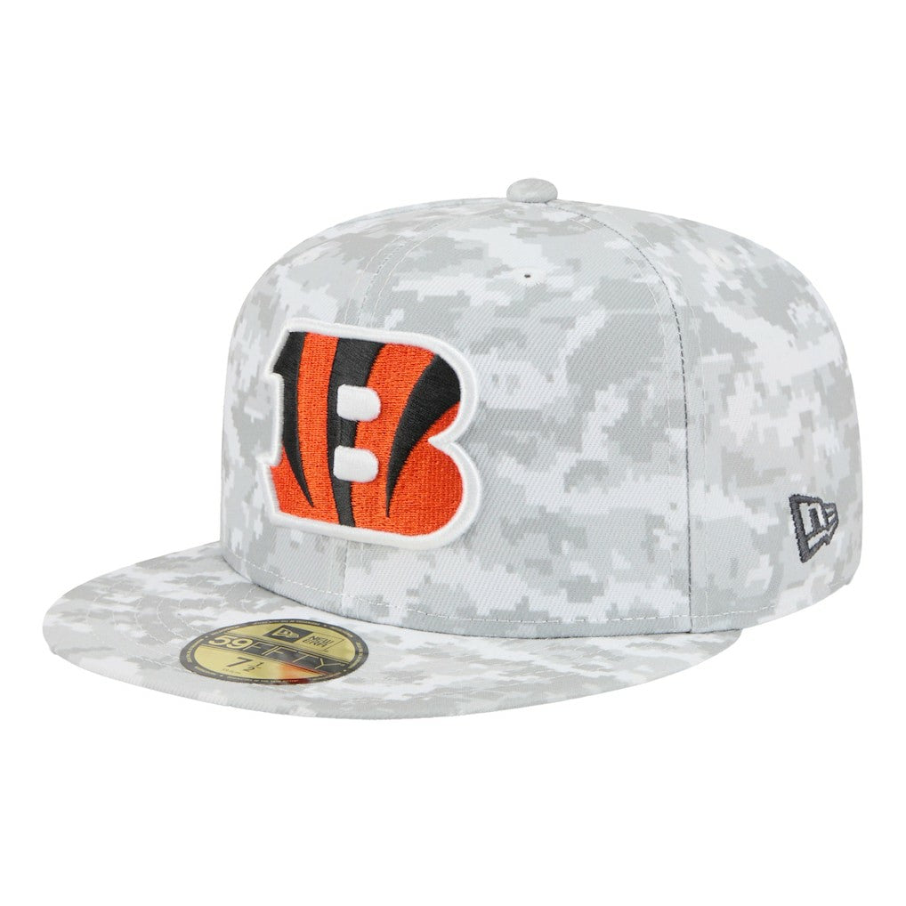 Cincinnati Bengals New Era 2025 Salute to Service Fan Pack 59FIFTY Fitted Hat White - NFL