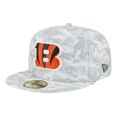 Cincinnati Bengals New Era 2025 Salute to Service Fan Pack 59FIFTY Fitted Hat White - NFL