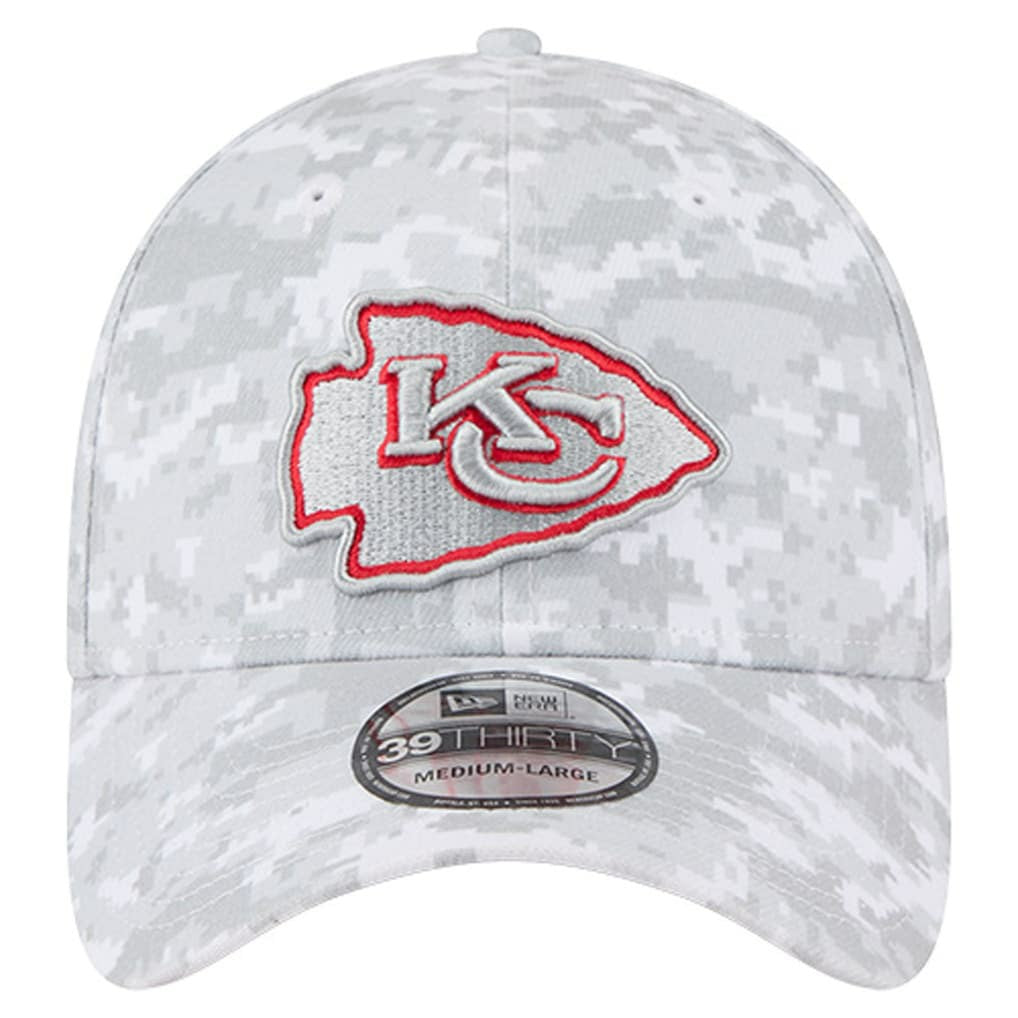 Kansas City Chiefs New Era 2025 Salute to Service Digital Camo Fan Pack 39THIRTY Flex Hat White - NFL