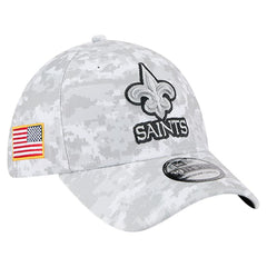 New Orleans Saints New Era 2025 Salute to Service Digital Camo Fan Pack 39THIRTY Flex Hat White - NFL