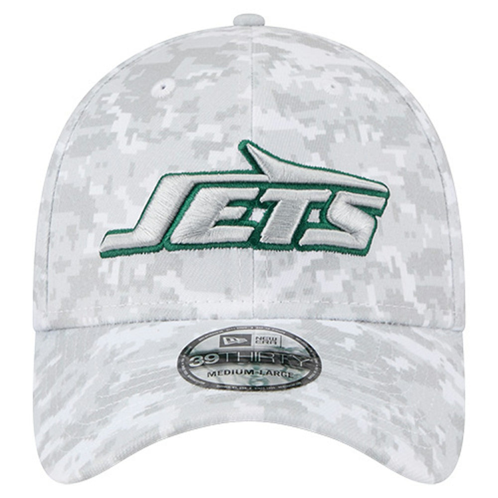 New York Jets New Era 2025 Salute to Service Digital Camo Fan Pack 39THIRTY Flex Hat White - NFL