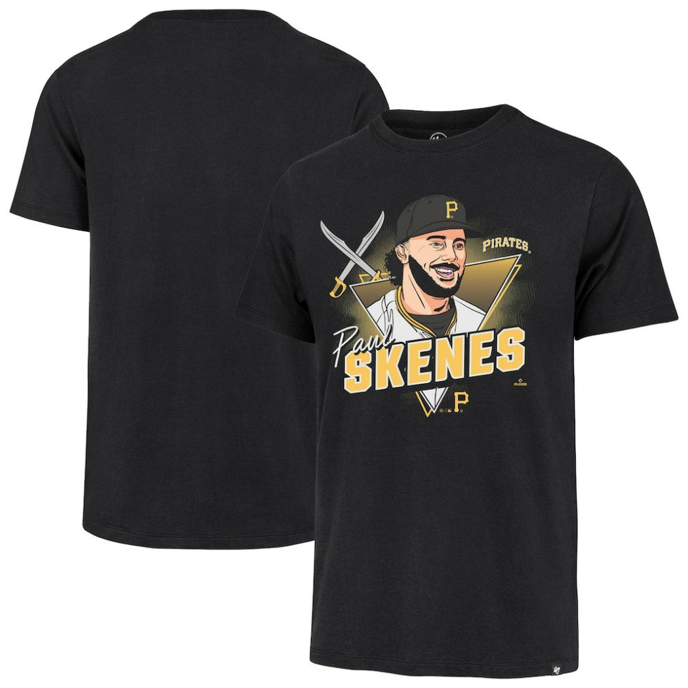 Paul Skenes Pittsburgh Pirates '47 Player Caricature Franklin T-Shirt Near Me