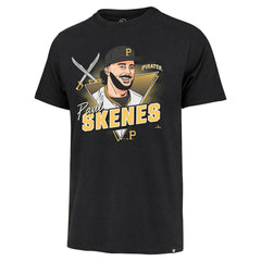 Paul Skenes Pittsburgh Pirates '47 Player Caricature Franklin T-Shirt Near Me